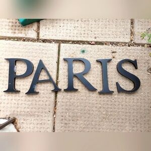 "Paris" 8" Tall Black Wood Lettering